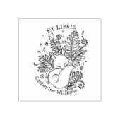 Niedlicher botanischer Fox, Bibliothek und Libris Gummistempel (Prägung)