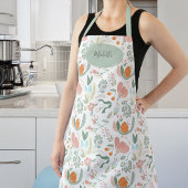 Niedlicher botanischer Pastellblumenmuster individ Schürze