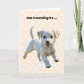 Niedlicher Bouncer mit Paw Prints wird gut Karte (Vorderseite)