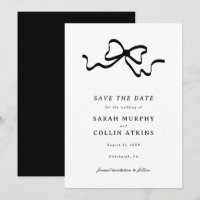 Niedlicher Bow-Absturz Save the Date