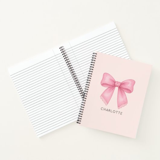 Niedlicher Bow Coquette Notizblock (Innenseite)