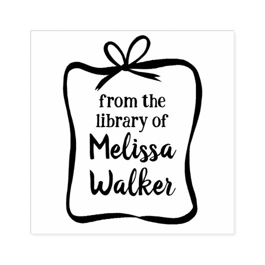 Niedlicher BOW-Rahmen-CUSTOM Hinzufügen eines eige Gummistempel (Prägung)