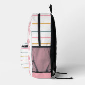 Niedlicher Bow- und Strip-Backpack Bedruckter Rucksack (Rechts)
