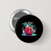 Niedlicher Bowling Art I Kinder Bowling Button (Vorne & Hinten)