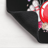 Niedlicher Bowling Byll Valentine Heart Lover Play Mousepad (Ecke)