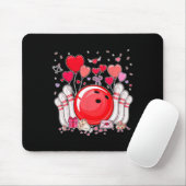 Niedlicher Bowling Byll Valentine Heart Lover Play Mousepad (Mit Mouse)