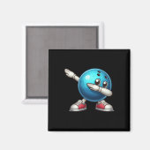 Niedlicher Bowling Dab Bowler Bowling Ll Player Ki Magnet (Vorderseite/Rückseite)