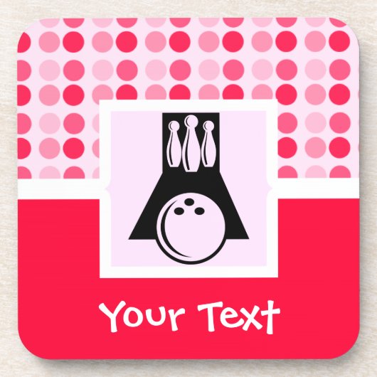 Niedlicher Bowling Getränkeuntersetzer (Vorderseite)