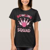 Niedlicher Bowling Squad Birthday Bowler Matching  T-Shirt (Vorderseite)
