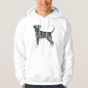 Niedlicher Boxer Dog digital Zeichnend in Schwarzw Hoodie