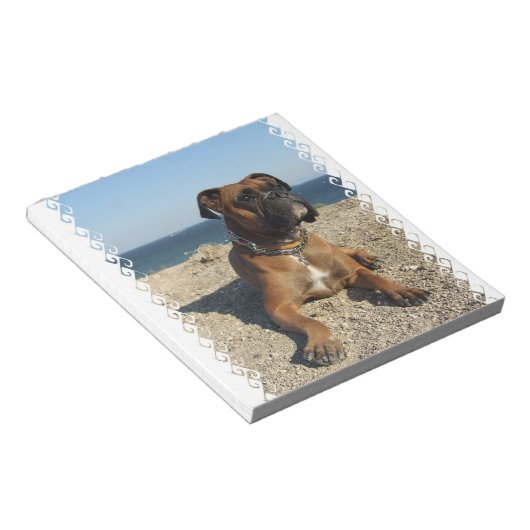 Niedlicher Boxer-Dog-Editor Notizblock (angewinkelt)
