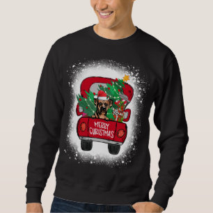 Niedlicher Boxer Dog Red Truck Frohe Weihnachten g Sweatshirt