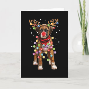 Niedlicher Boxer Dog Weihnachts-Weihnachtsgeschenk Karte