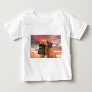 Niedlicher Boxer Hund Aquarellmalerei Art Baby T-shirt