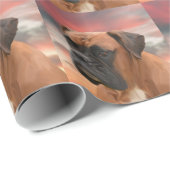 Niedlicher Boxer Hund Aquarellmalerei Art Geschenkpapier (Rolleneckpunkt)