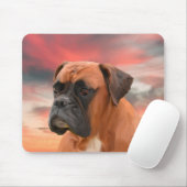 Niedlicher Boxer Hund Aquarellmalerei Art Mousepad (Mit Mouse)
