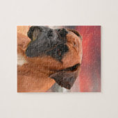 Niedlicher Boxer Hund Aquarellmalerei Art Puzzle (Horizontal)