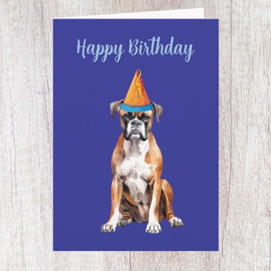 Niedlicher Boxer Hund Geburtskarte Karte