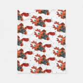 Niedlicher Boxer Hund mit Rentier Antlers Weihnach Fleecedecke (Vorderseite)