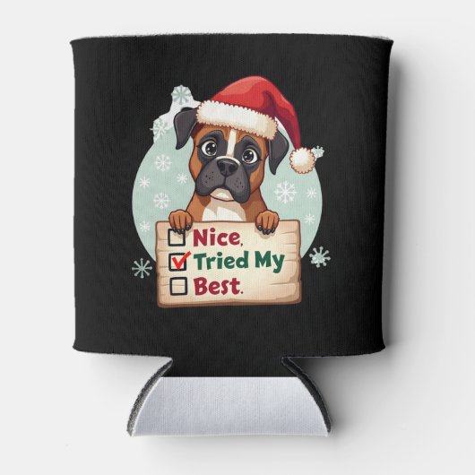 Niedlicher Boxer Hund Weihnachten Nizza mein Beste Dosenkühler (Vorderseite)