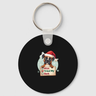 Niedlicher Boxer Hund Weihnachten Nizza mein Beste Schlüsselanhänger