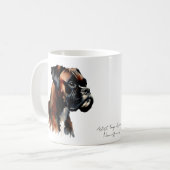 Niedlicher Boxer personalisieren Kaffeetasse (Vorderseite Links)