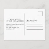 Niedlicher Boxerhund in Auto-Change-Adresse Ankündigungspostkarte (Rückseite)