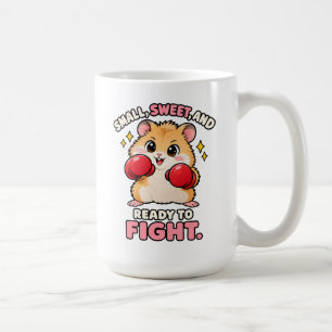 Niedlicher Boxhamster bereit zum Kampf Kaffeetasse