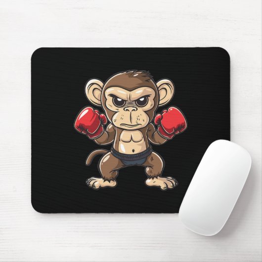Niedlicher Boxmonkey Mousepad (Mit Mouse)