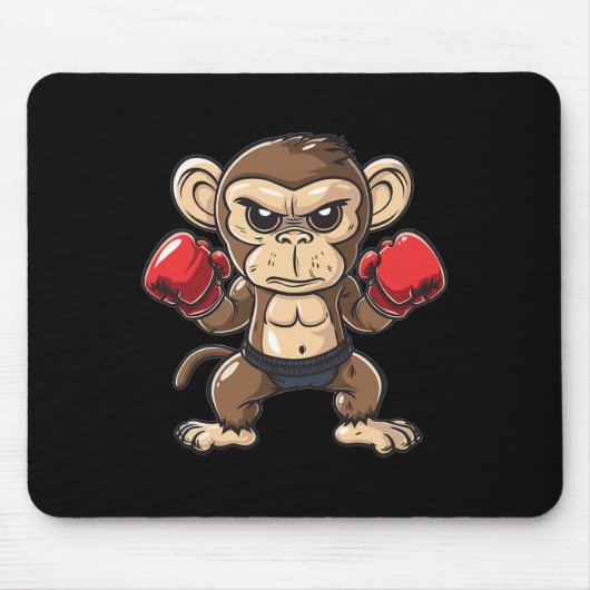 Niedlicher Boxmonkey Mousepad (Vorne)