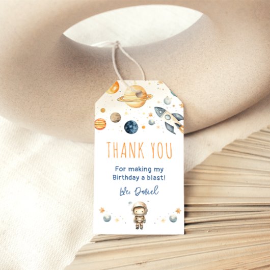 Niedlicher Boy Astronaut Space Geburtstagsgeschenk Geschenkanhänger