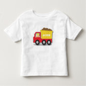 Niedlicher Boy Builder Red Construction Dump Truck Kleinkind T-shirt (Vorderseite)