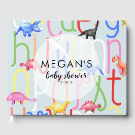 Niedlicher Boy Dinosaur ABC Alphabet Babydusche Gästebuch