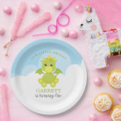 Niedlicher Boy Dragon 1. Geburtstag Pappteller (Party)