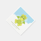 Niedlicher Boy Dragon 1. Geburtstag Serviette (Ecke)