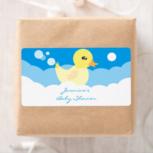Niedlicher Boy Rubber Ducky Water Flasche Labels (Insitu)