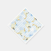 Niedlicher Boy Stork für Babydusche Serviette (Ecke)