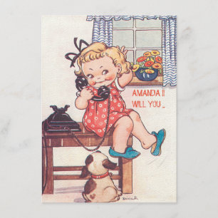 Niedlicher Brauch als meine Brautjungfrau/Trauzeug Einladung