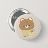 Niedlicher Braunbär Button (Vorne & Hinten)