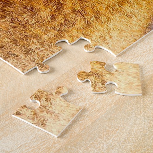 Niedlicher Braunbär, der Eukalyptus-Blätter isst, Puzzle (Seite)