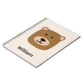 Niedlicher Braunbär Notizblock (Linke Seite)