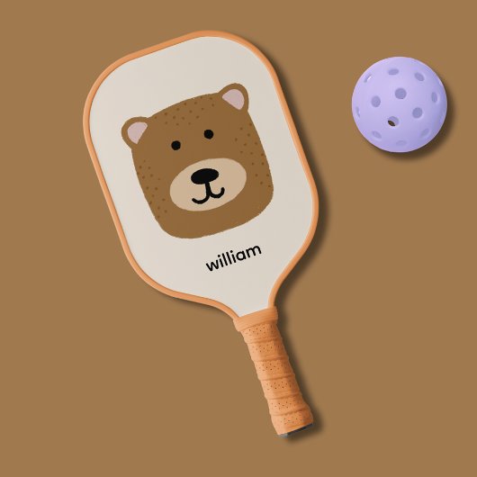 Niedlicher Braunbär Pickleball Schläger