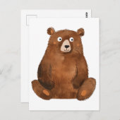 Niedlicher Braunbär Postkarte (Vorne/Hinten)