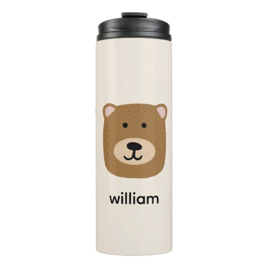 Niedlicher Braunbär Thermosbecher (Vorderseite)
