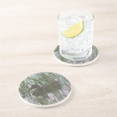 Niedlicher Braunente Naturgetränk Untersetzer (Seite)