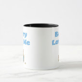 Niedlicher brauner Bär Blue Baseball Caary Lovable Tasse (Zentrum)