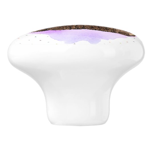 Niedlicher brauner Bär Cudly Animal Child's Baby K Keramikknauf (Seitenansicht)