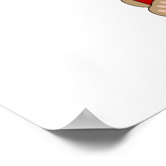 Niedlicher brauner Bär Lesen Ruhe Bitte lesen Poster (Ecke)