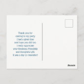 Niedlicher brauner Bär mit gelber Blume Danke Postkarte (Rückseite)