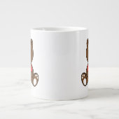 Niedlicher brauner Bär mit Herz-I-Liebe - Sie Jumbo-Tasse (Vorderseite)